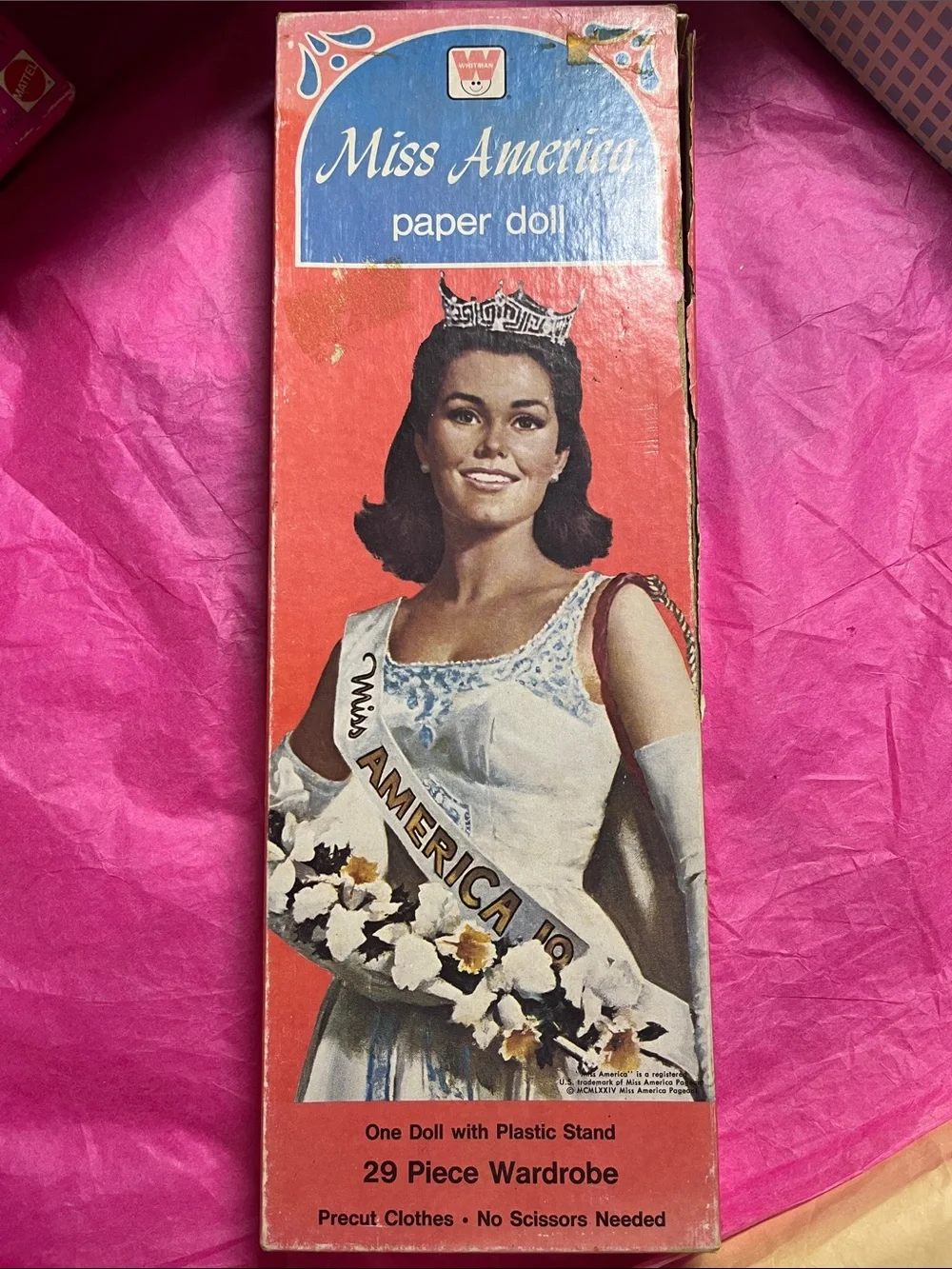 vintage 1974 Whitman Miss America paper doll set 29 piece wardrobe